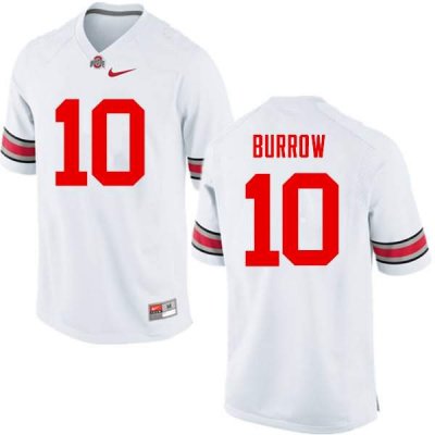 Men's Ohio State Buckeyes #10 Joe Burrow White Nike NCAA College Football Jersey Supply HGJ4344AK